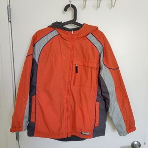 Below Zero Snow Gear Reversible Gray & Orange Hooded Winter Jacket